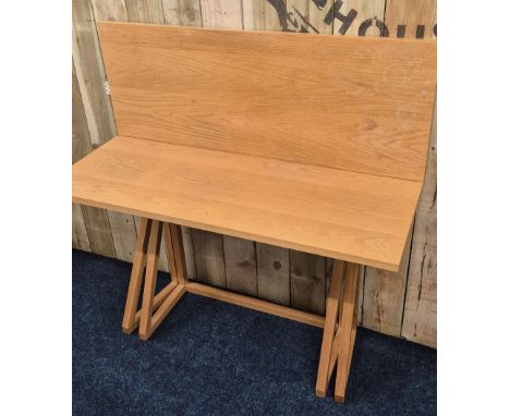 Contemporary light oak fold over table/ desk. 75x120x90cm 