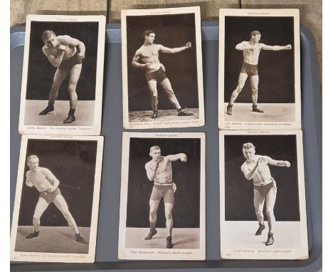 A Collection of six 1900s Boxing postcards; "Boxing" Series. Windsor House, Kingsway, London, W.C. Eddie Beattie Scottish Wel