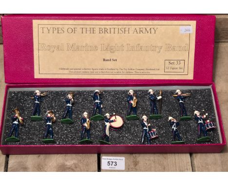 Boxed Lead soldiers. Types of the British Army. "Royal Marine Light Infantry Band" Set 33. Painted by The Toy Soldier Company
