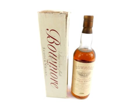A bottle of Bowmore Islay Pure Malt Scotch Whisky 1965, 75cl, boxed.