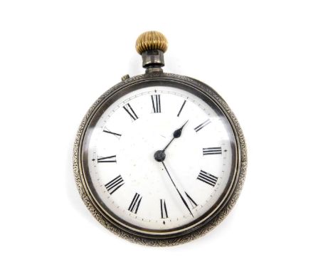 A Victorian gentleman's pocket watch, open faced, keyless wind, by John Bennett, maker to The Royal Observatory, 65 &amp; 64 