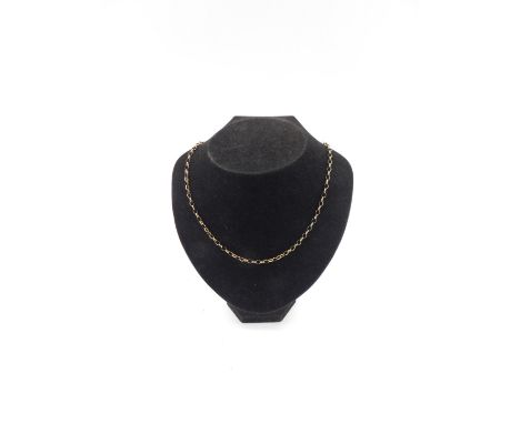A 9ct gold belcher link neck chain, on a bolt ring clasp, 7.0g.