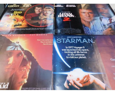 Four quad film posters, comprising The Karate Kid Part 3, First It Was Teacher To Student, John Carpenter's Star Man, Get Rea