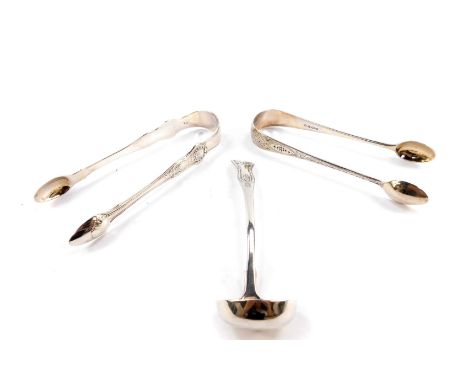 A Victorian Scottish silver cream ladle decorated in the King's pattern, James Howden &amp; Company, Edinburgh 1838, together