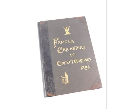 C W Alcock (Editor). Famous Cricketers and Cricket Grounds 1895, first edition, folio, gilt tooled, purple half morocco, publ