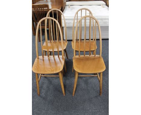 A set of four Ercol style kitchen chairs 