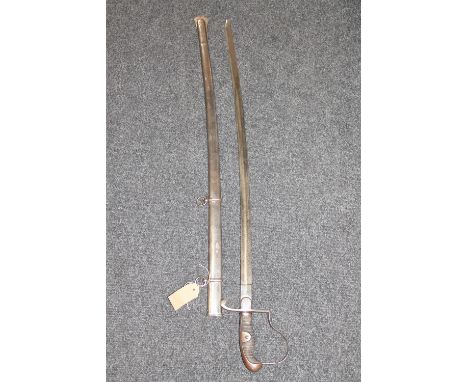 A cavalry sword in scabbard 