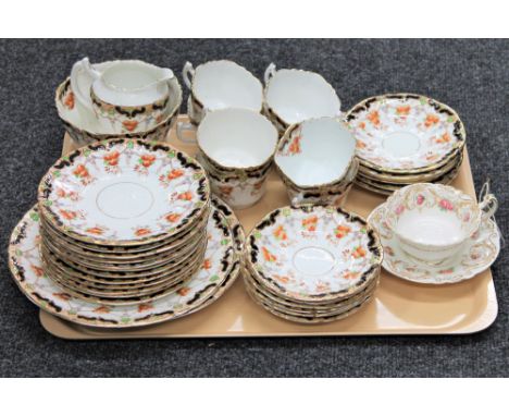 A part antique Alexandra tea service, Royal Doulton tea cup and saucer 