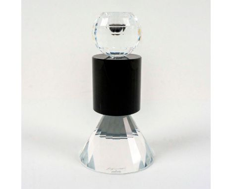Lead crystal bowl that was part of the â€œSelectionâ€ range. Clear crystal top and bottom with jet black crystal center.Artis