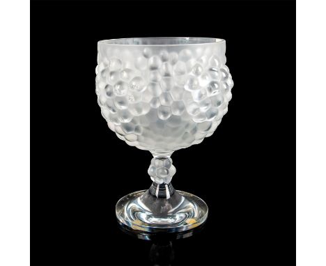 Sold at Auction: 6 FROSTED BIRD WINE GLASSES STYLE OF LALIQUE