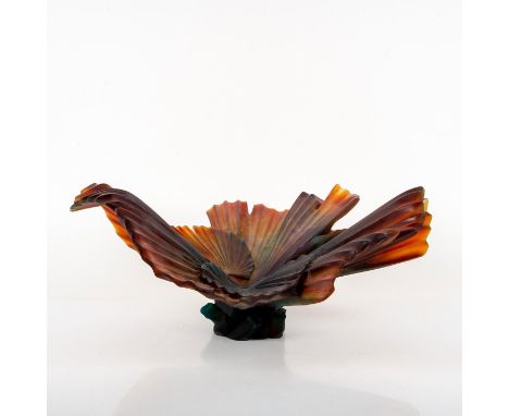Limited edition pate de verre, large size masterpiece that was inspired by the rare species of palms growing together in Flor