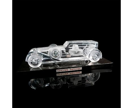 Large frosted and clear crystal car, full of details inside and out. This limo is a reminder of the greatest cars in the 1920