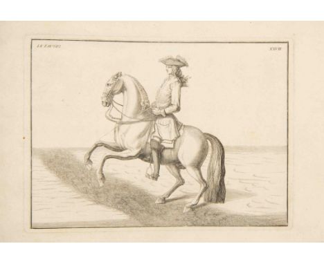 Eisenberg, Friedrich Wilhelm von.L' art de monter à cheval, ou description du manège moderne. Tafelband mit gest. Titel und 4