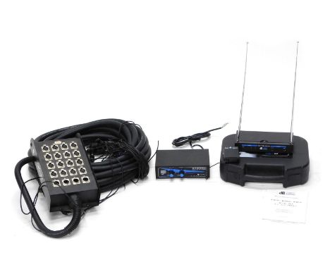 A DB Technologies wireless microphone system, in original box, and a Stagg Sound Chaser with audio cable, etc.