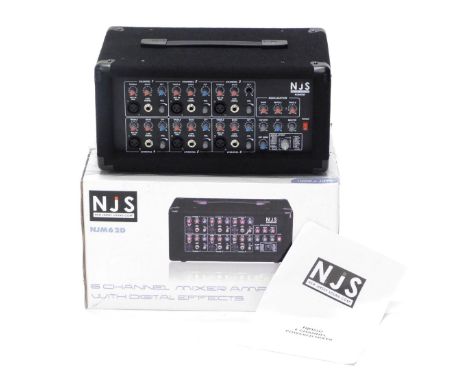 An NJS (New Jersey Soundcore) NGM62D six channel mixer amplifier with digital effects, boxed. 