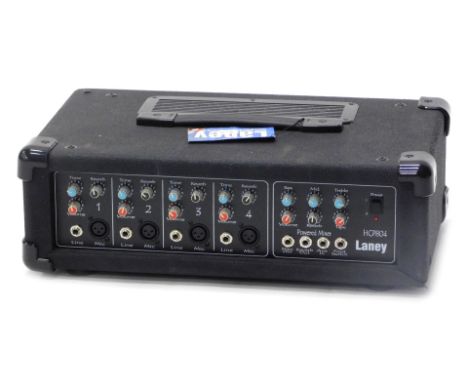 A Laney HCP804 amplifier.