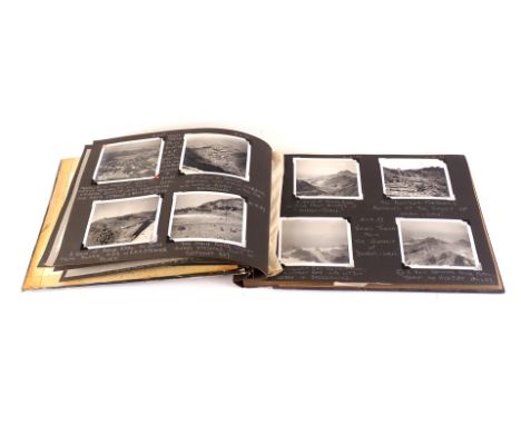 An album of late 1950s photographs, each relating to Aden in the Middle East, detailing various scene, with detailed informat