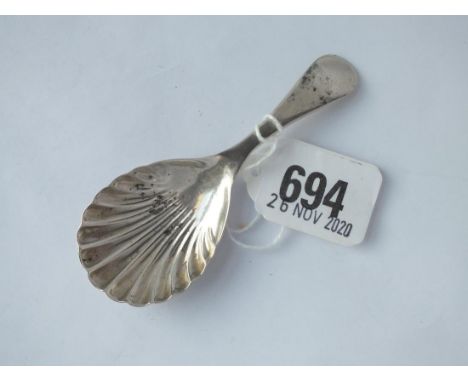 A caddy spoon with shell bowl - B'ham 1928