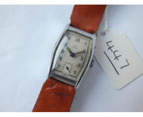 A HAC BODEN EDELSTAHL gents wrist watch with second sweep &amp; leather strap