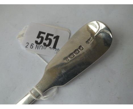 A Victorian crested Exeter FP sauce ladle - 1845  by WRS, 65 gms.