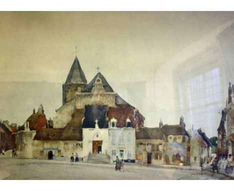 A signed Russell FLINT print "The White Porch". Deightons, Strand Gallery label on reverse