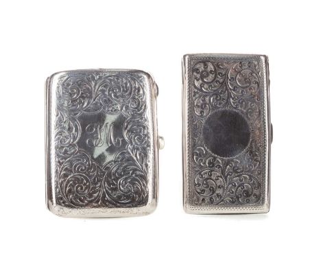 GEORGE V SILVER CIGARETTE CASE,maker William Hair Haseler, Birmingham 1915, with scroll decoration and initialled W.L, along 