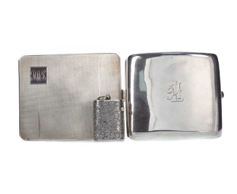 GEORGE VI SILVER CIGARETTE CASE,maker W. T. Toghill &amp; Co., Birmingham 1939, of oblong form with canted corners, the engin