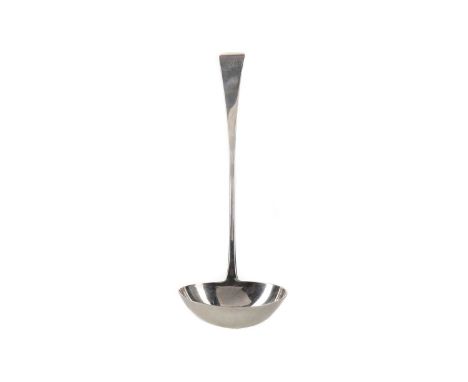 GEORGE III SCOTTISH PROVINCIAL SILVER SOUP LADLE,maker James Erskine, Aberdeen, Old English pattern with initial engraved ter