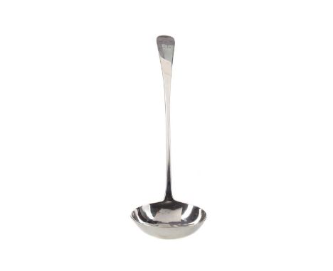 SCOTTISH SILVER LADLE,probably George III, maker Charles Dalgleish, Edinburgh (date marked rubbed), engraved with armorial de