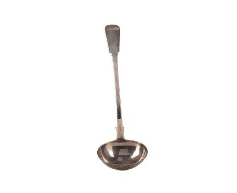 SCOTTISH SILVER SOUP LADLE,maker Andrew Walker, Edinburgh 1837, Fiddle pattern, approximately 34cm long, 249g