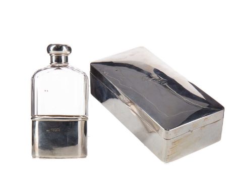 GEORGE V SILVER CIGARETTE BOX,maker Charles S. Green &amp; Co. Ltd., Sheffield 1936, of oblong form, the hinged cover inscrib