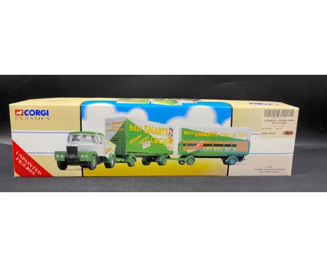 A boxed Corgi Billy Smart's Circus 97897 Scammell Highwayman &amp; Trailers.Condition ReportVery good condition.