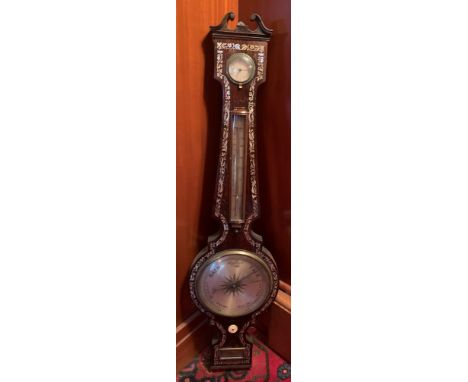 A good quality rosewood and mother of Pearl Marmody Rhodes, Bradford thermometer. 100cm.Condition ReportGlass replaced with p
