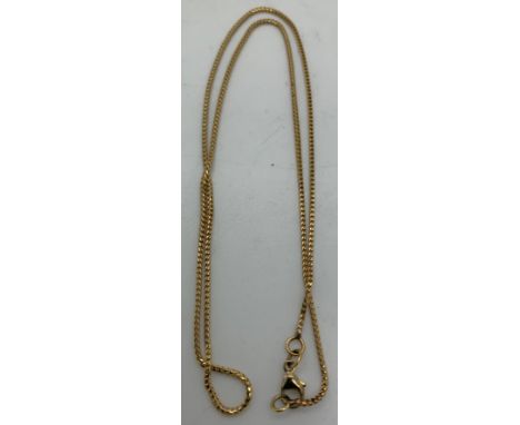 A 9ct gold chain necklace 3.8gm. 46cms long.Condition ReportGood condition.