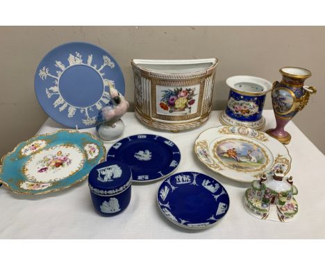 Ceramics to include Wedgwood, Continental planter etc.Condition ReportAll a/f apart from Wedgwood plates and saucer.