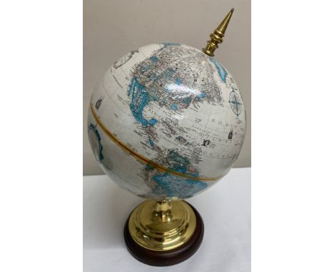 A Replogle 9 inch diameter globe from the World Classic Series, height 40cms approx.Condition ReportChip to wooden base and m