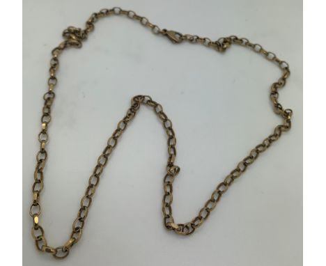 A 9ct gold chain necklace length 50cm. 4.4gm.Condition ReportGood condition.