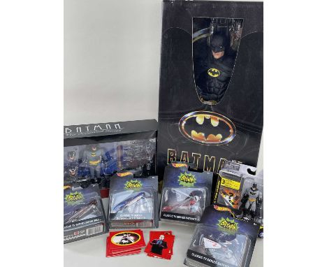 NECA DC BATMAN RETURNS, 1989, 1/4 scale Batman action figure (boxed as new), together with DC collectables, Batman the animat