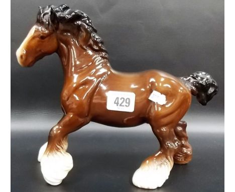 Beswick Pottery model of a galloping shire horse, height 8.25'