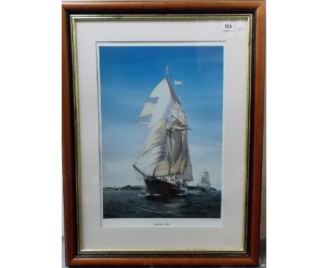 Colour print after Jamie Medlin 'Malcolm Miller'. Limited edition no. 118/500.