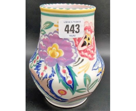 Poole Pottery vase, shape 267, foliate decorated in AP Pattern