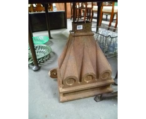 Large Victorian cast iron hopper, height 18.5'