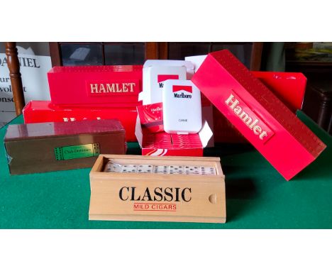 Advertisement - Mint condition Brewery and Smoking advertisement dominoes and cribbage sets including Worthingtons Club domin