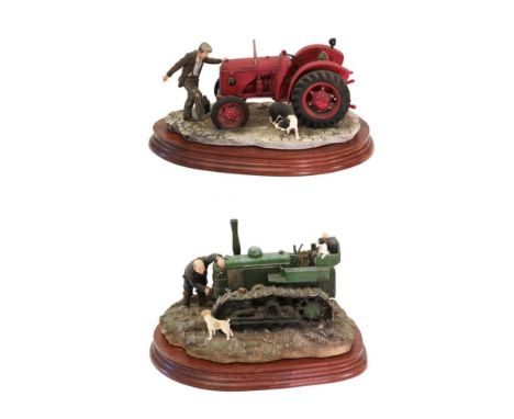 Border Fine Arts 'Starts First Time' (Fowler Diesel Crawler Mark VF), model No. B0702; together with 'Kick Start' (David Brow
