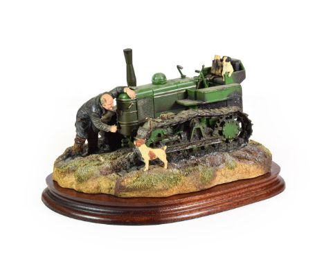 Border Fine Arts 'Starts First Time', model No. B0702 by Ray Ayres, signed to felt 'Ray Ayres', on wood base. No box, no cert