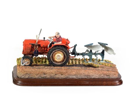 Border Fine Arts 'Reversible Ploughing' (Nuffield 4/65 Diesel Tractor), model No. B0978 by Ray Ayres, limited edition 154/150