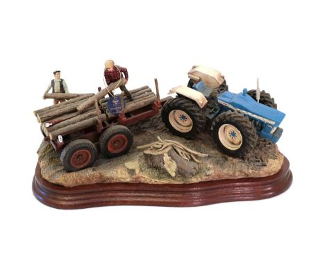 Border Fine Arts 'Hard Work By Hand', model No. B1249 by Ray Ayres, limited edition 36/500, on wood base, with box and certif