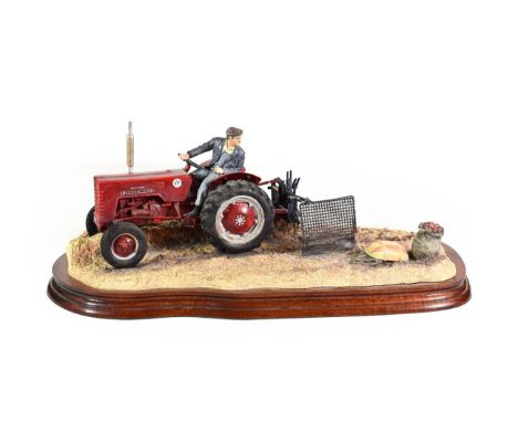 Border Fine Arts 'Lifting the Pinks' (International B250 Tractor), model No. B0219 by Ray Ayres, limited edition 825/1750, on