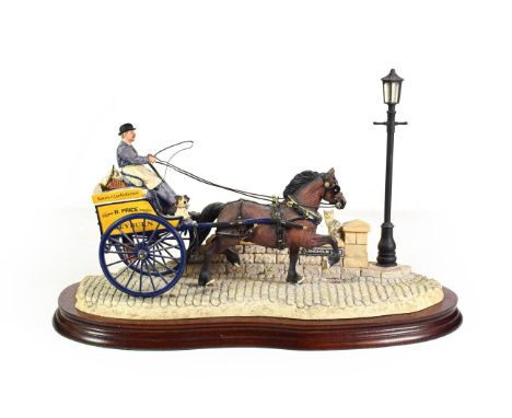 Border Fine Arts 'Delivered Warm' (Horse-drawn Baker's Van), model No. B0040 by Ray Ayres, limited edition 725/1500, on wood 