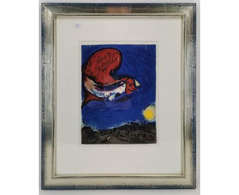 CHAGALL, MARC (1887-1985), Farblithografie / Künstlersteinzeichnung: "Femme Oiseau", auf dem Druck signiert, rückseitig mit Z